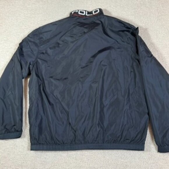 Polo Ralph Lauren Mens Lenox Windbreaker Jacket Full Zip Navy Blue Large Preppy - Picture 2 of 11